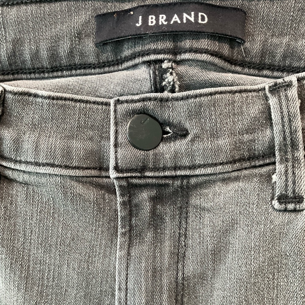J Brand Night Bird Grey Black Super Skinny Jeans Size 28 Goth Grunge Streetwear - Picture 7 of 8